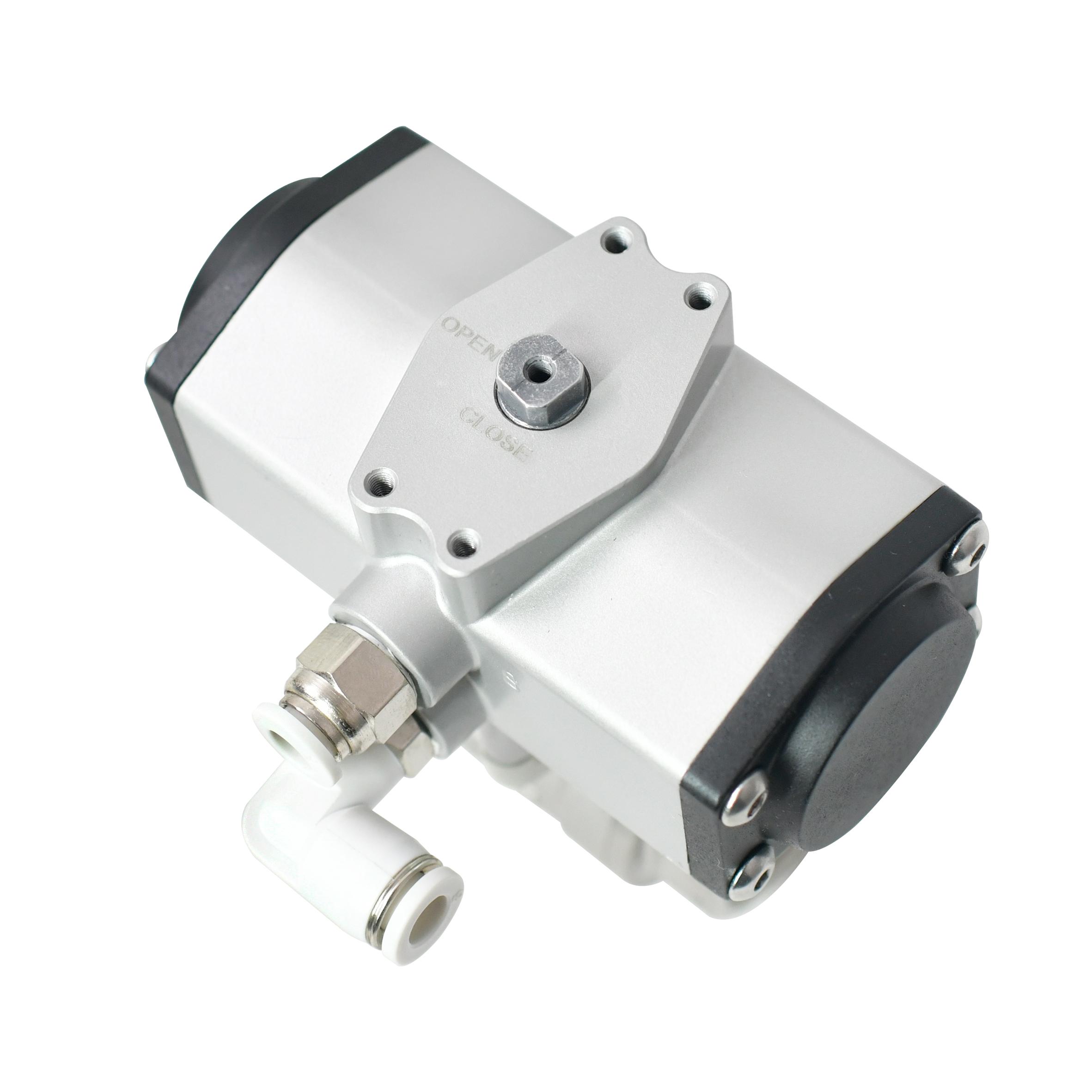 1S Open 1/2 Inch  2-Way BSP NPT Threaded Supported Pneumatic Actuated Ball Valve