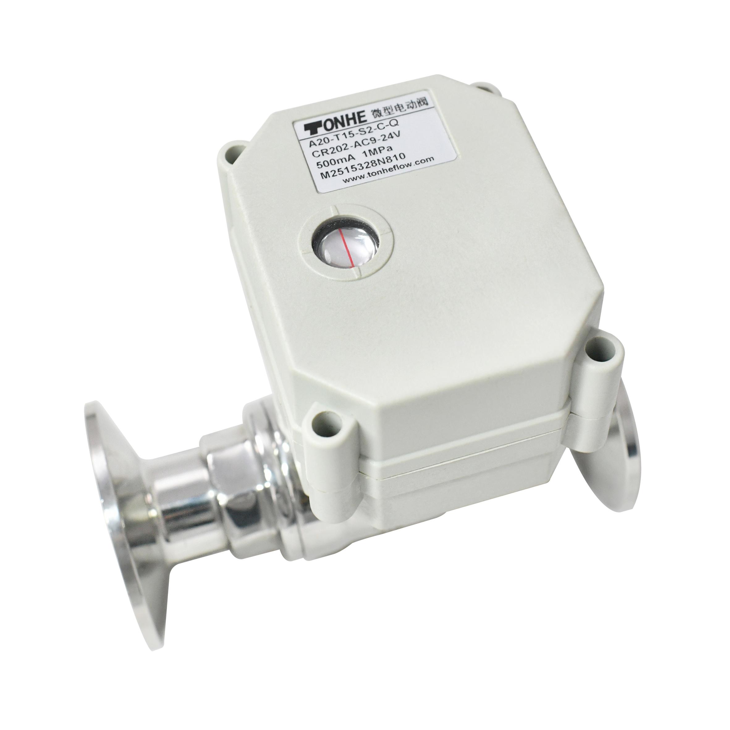 Switch type - Tonheflow DN15 tri-clamp SS304 motorized ball valve indicator only