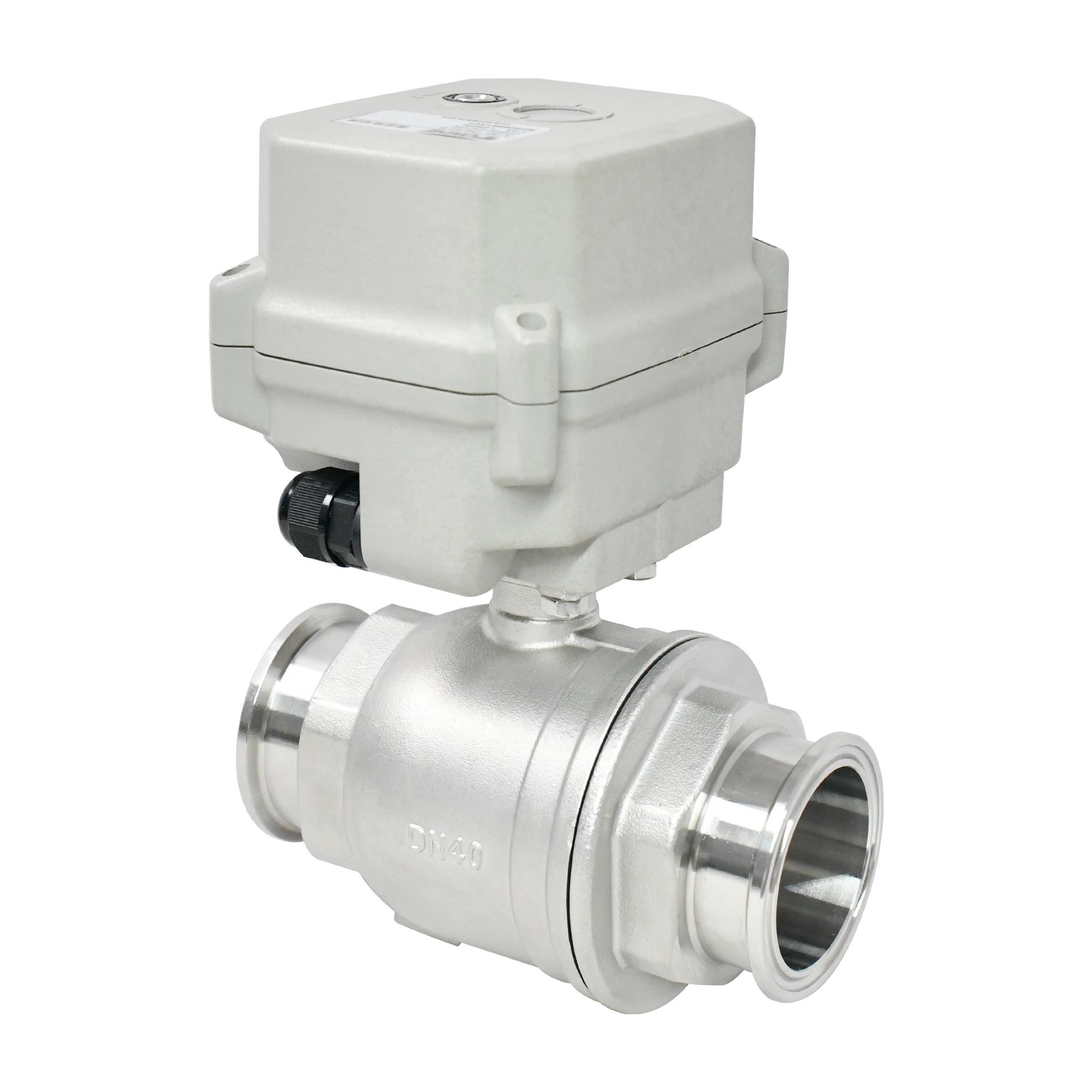 Tonheflow DN40 SS304 Electric Ball Valve – Tri-Clamp, Water & OEM